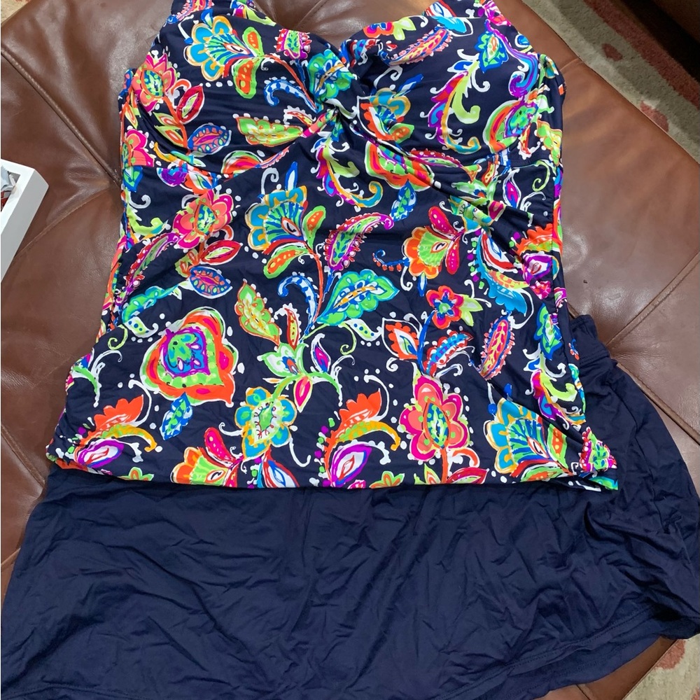 Anne Cole Multicolor Paisley Two Piece Swimsuit